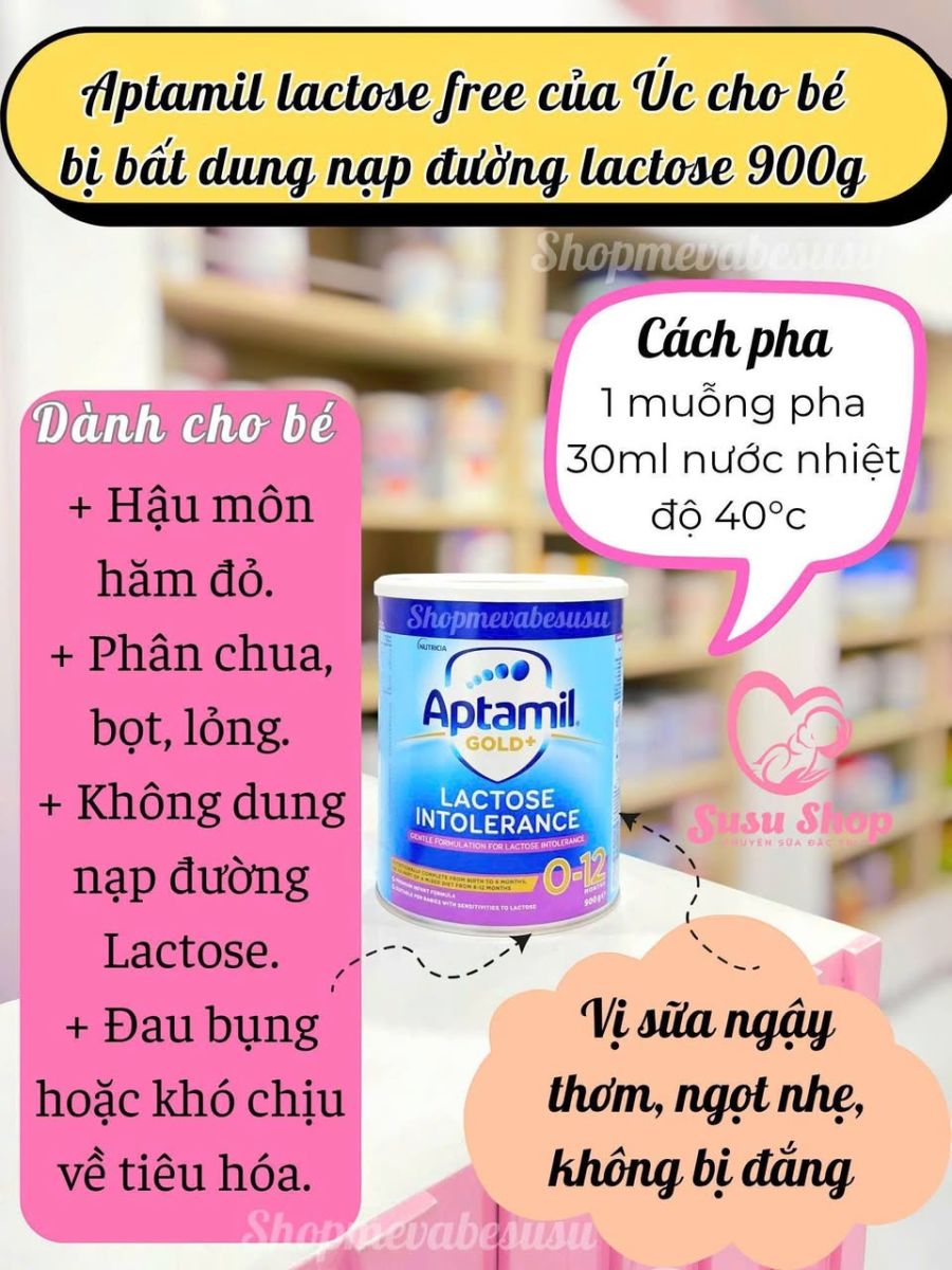 Sữa Aptamil Gold Lactose Intolerance