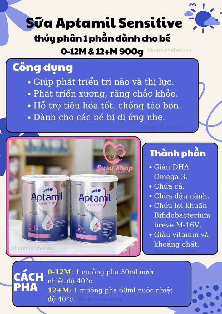 Sữa Aptamil Sensitive Toddler