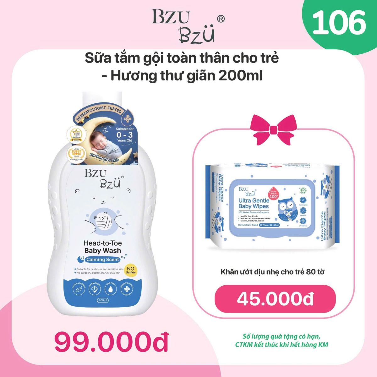 Sữa tắm cho bé Bzu Bzu