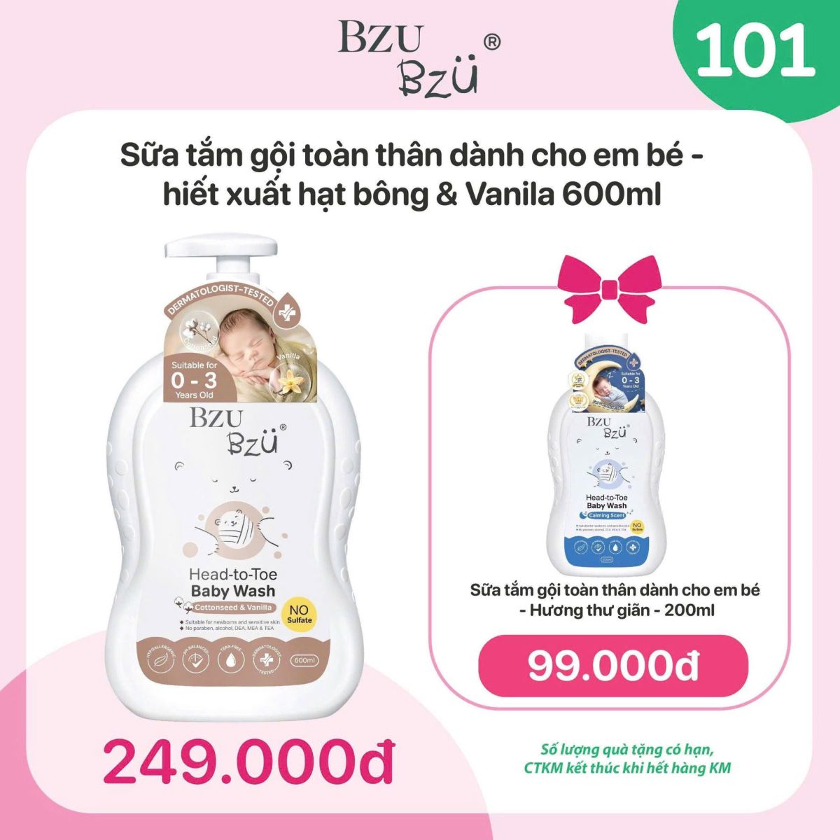 Sữa tắm cho bé Bzu Bzu