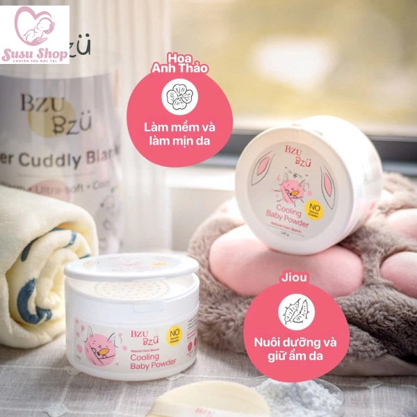 Phấn rôm cho bé BZU BZU Cooling Baby Powder
