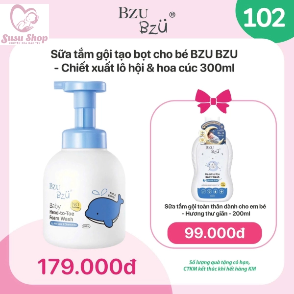Sữa tắm cho bé Bzu Bzu